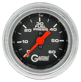 GAFFRIG 2 INCH MECHANICAL FUEL PRESSURE GAUGE 0-60 PSI GAUGE STEP RIM (002) / CHROME/POLISHED / BLACK