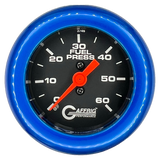 GAFFRIG 2 INCH MECHANICAL FUEL PRESSURE GAUGE 0-60 PSI GAUGE FAT RIM (218) / BLUE / BLACK