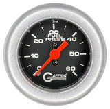 GAFFRIG 2 INCH MECHANICAL FUEL PRESSURE GAUGE 0-60 PSI GAUGE FAT RIM (218) / PLATINUM / BLACK