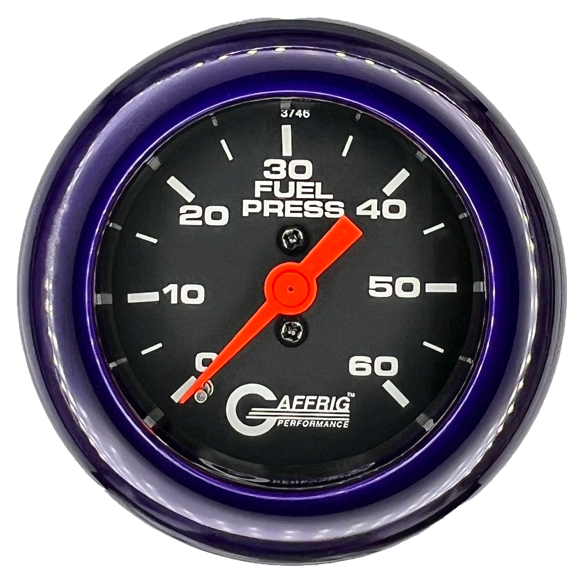 GAFFRIG 2 INCH MECHANICAL FUEL PRESSURE GAUGE 0-60 PSI GAUGE FAT RIM (218) / PURPLE / BLACK