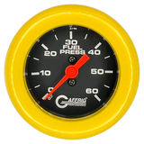 GAFFRIG 2 INCH MECHANICAL FUEL PRESSURE GAUGE 0-60 PSI GAUGE FAT RIM (218) / YELLOW / BLACK