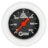 GAFFRIG 2 INCH MECHANICAL FUEL PRESSURE GAUGE 0-60 PSI GAUGE FAT RIM (218) / WHITE / BLACK