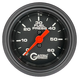 GAFFRIG 2 INCH MECHANICAL FUEL PRESSURE GAUGE 0-60 PSI GAUGE STEP RIM (002) / BLACK / BLACK