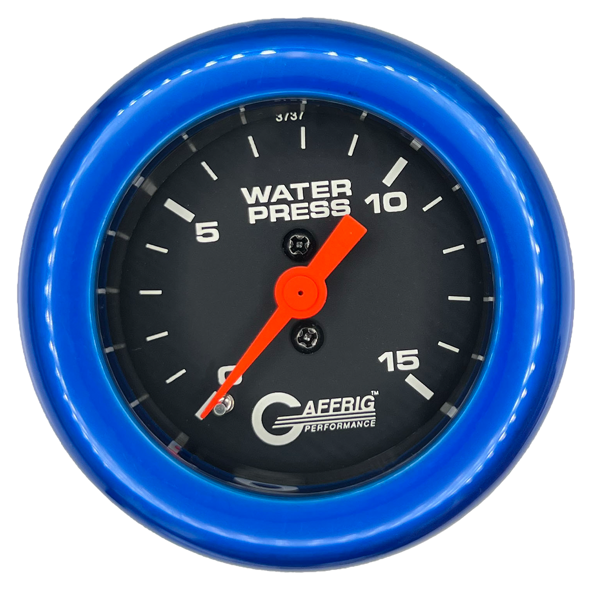 GAFFRIG 2 INCH MECHANICAL WATER PRESSURE 0-15 PSI GAUGE FAT RIM (218) / BLUE / BLACK