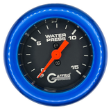 GAFFRIG 2 INCH MECHANICAL WATER PRESSURE 0-15 PSI GAUGE FAT RIM (218) / BLUE / BLACK