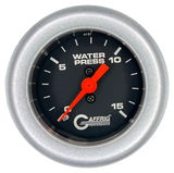 GAFFRIG 2 INCH MECHANICAL WATER PRESSURE 0-15 PSI GAUGE FAT RIM (218) / PLATINUM / BLACK