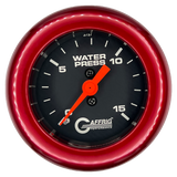 GAFFRIG 2 INCH MECHANICAL WATER PRESSURE 0-15 PSI GAUGE FAT RIM (218) / RED / BLACK