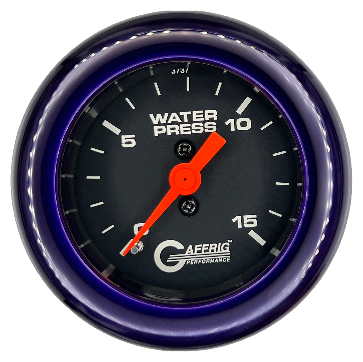 GAFFRIG 2 INCH MECHANICAL WATER PRESSURE 0-15 PSI GAUGE FAT RIM (218) / PURPLE / BLACK