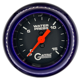 GAFFRIG 2 INCH MECHANICAL WATER PRESSURE 0-15 PSI GAUGE FAT RIM (218) / PURPLE / BLACK