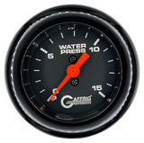 GAFFRIG 2 INCH MECHANICAL WATER PRESSURE 0-15 PSI GAUGE FAT RIM (218) / BLACK / BLACK