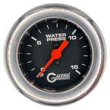 GAFFRIG 2 INCH MECHANICAL WATER PRESSURE 0-15 PSI GAUGE FAT RIM (218) / CHROME/POLISHED / BLACK