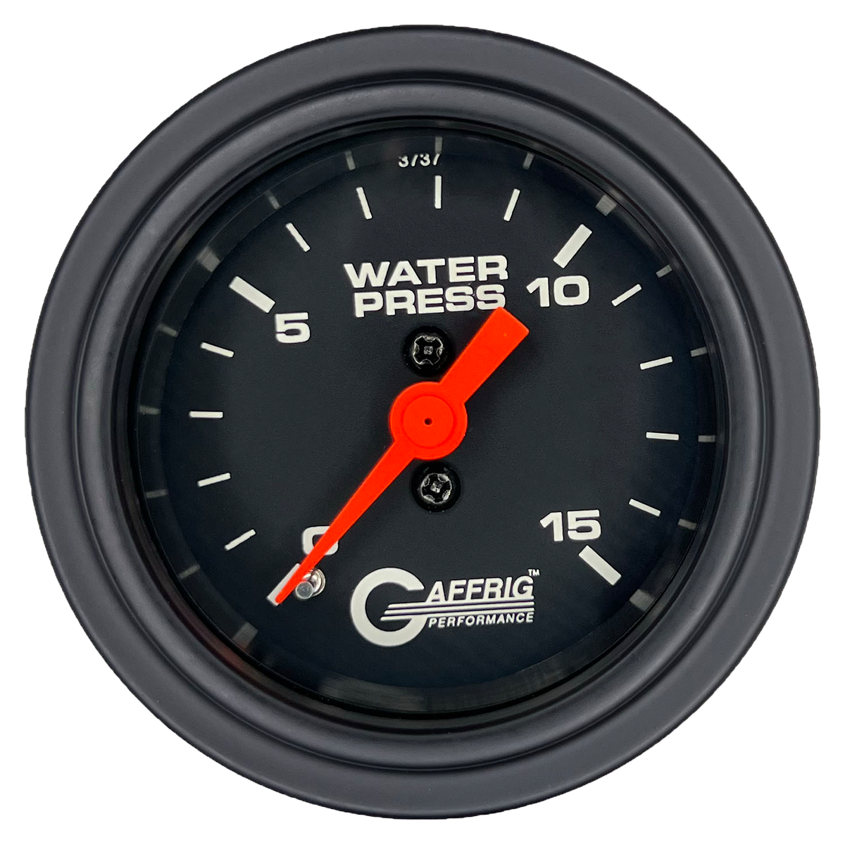 GAFFRIG 2 INCH MECHANICAL WATER PRESSURE 0-15 PSI GAUGE STEP RIM (002) / BLACK / BLACK