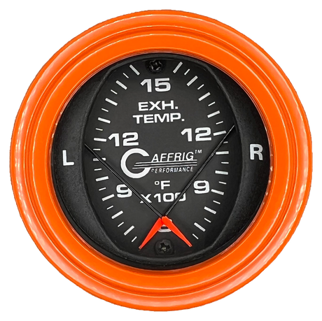 GAFFRIG 2 INCH MECHANICAL DIAL PYROMETER 600-1600 F STEP RIM (002) / ORANGE / BLACK