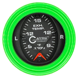 GAFFRIG 2 INCH MECHANICAL DIAL PYROMETER 600-1600 F STEP RIM (002) / LIME GREEN / BLACK