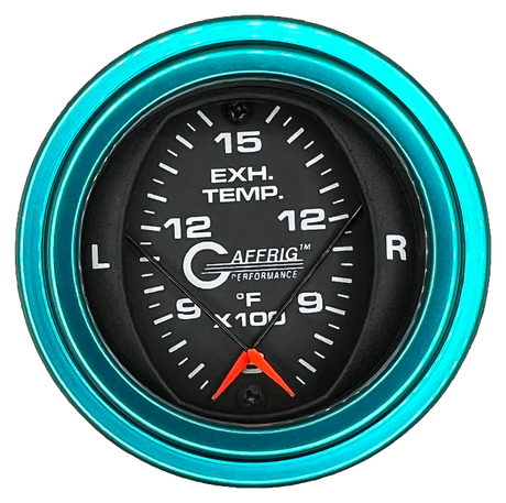 GAFFRIG 2 INCH MECHANICAL DIAL PYROMETER 600-1600 F STEP RIM (002) / TEAL / BLACK