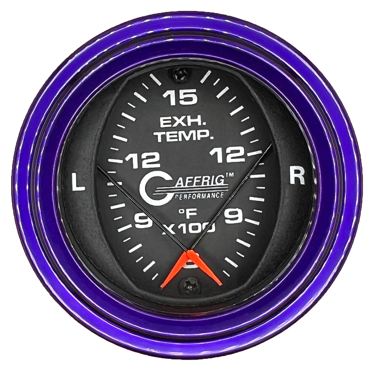 GAFFRIG 2 INCH MECHANICAL DIAL PYROMETER 600-1600 F STEP RIM (002) / PURPLE / BLACK