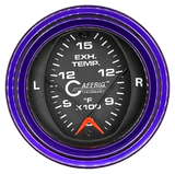 GAFFRIG 2 INCH MECHANICAL DIAL PYROMETER 600-1600 F STEP RIM (002) / PURPLE / BLACK