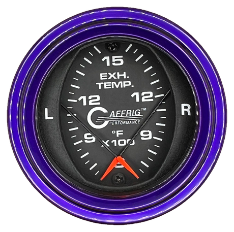 GAFFRIG 2 INCH MECHANICAL DIAL PYROMETER 600-1600 F STEP RIM (002) / PURPLE / BLACK