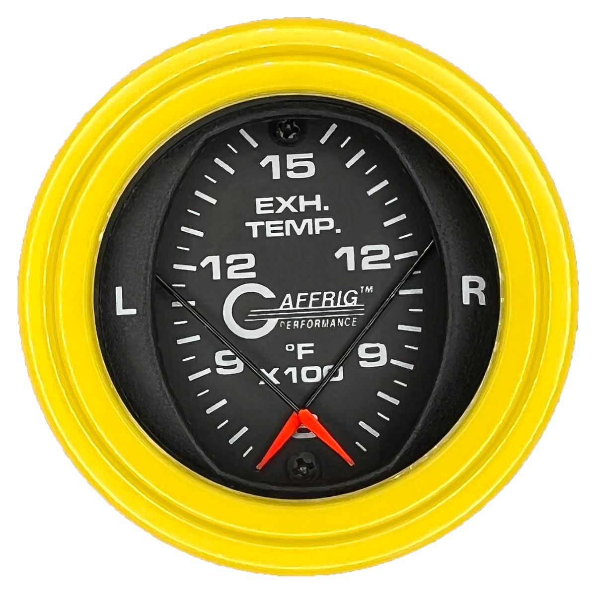 GAFFRIG 2 INCH MECHANICAL DIAL PYROMETER 600-1600 F STEP RIM (002) / YELLOW / BLACK