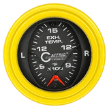 GAFFRIG 2 INCH MECHANICAL DIAL PYROMETER 600-1600 F STEP RIM (002) / YELLOW / BLACK