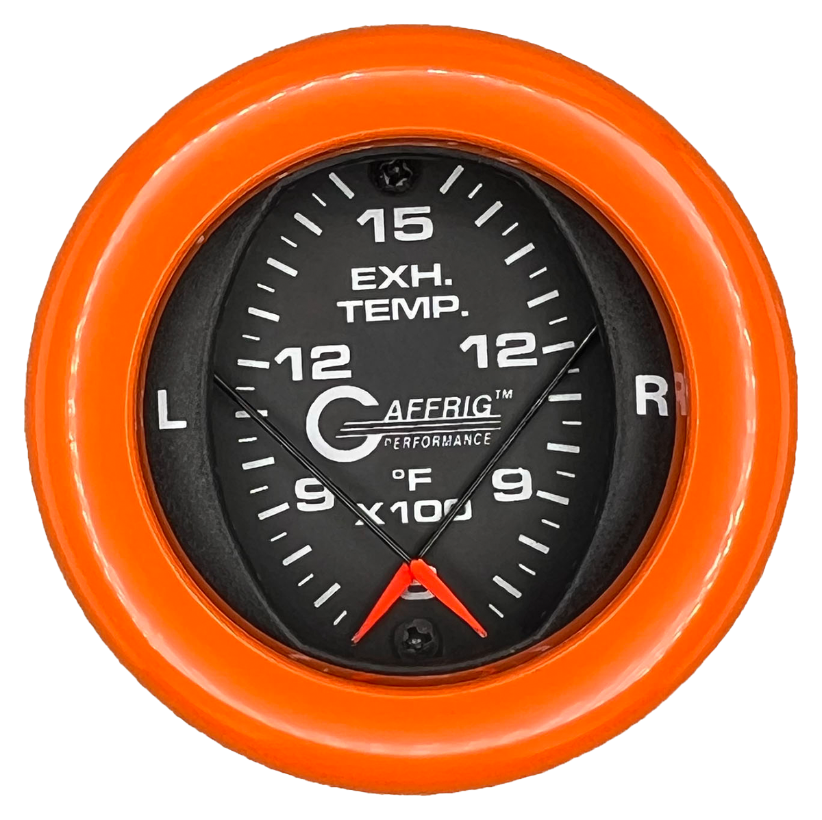 GAFFRIG 2 INCH MECHANICAL DIAL PYROMETER 600-1600 F FAT RIM (218) / ORANGE / BLACK