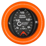 GAFFRIG 2 INCH MECHANICAL DIAL PYROMETER 600-1600 F FAT RIM (218) / ORANGE / BLACK