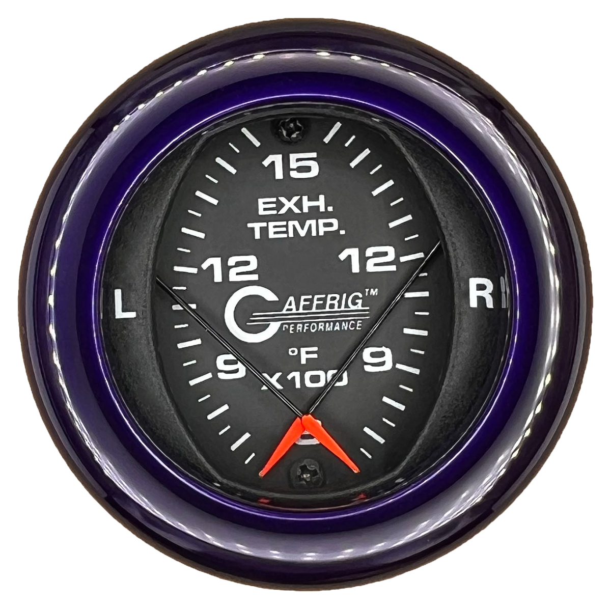 GAFFRIG 2 INCH MECHANICAL DIAL PYROMETER 600-1600 F FAT RIM (218) / PURPLE / BLACK