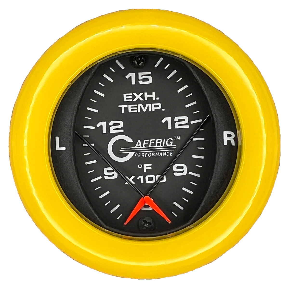 GAFFRIG 2 INCH MECHANICAL DIAL PYROMETER 600-1600 F FAT RIM (218) / YELLOW / BLACK