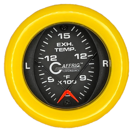 GAFFRIG 2 INCH MECHANICAL DIAL PYROMETER 600-1600 F FAT RIM (218) / YELLOW / BLACK