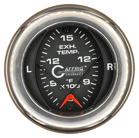 GAFFRIG 2 INCH MECHANICAL DIAL PYROMETER 600-1600 F FAT RIM (218) / CHROME/POLISHED / BLACK