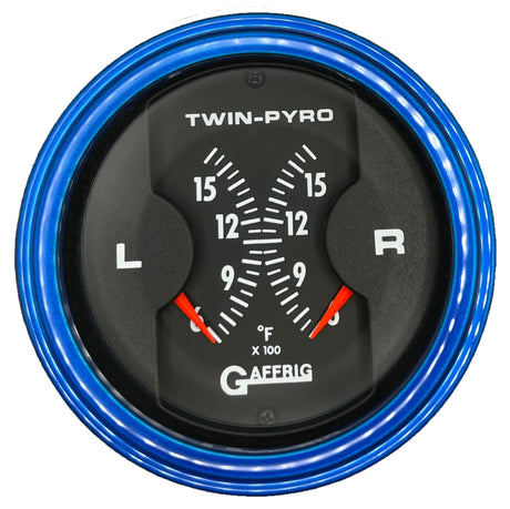 GAFFRIG 3 INCH ELECTRIC DUAL PYROMETER BLACK / BLUE