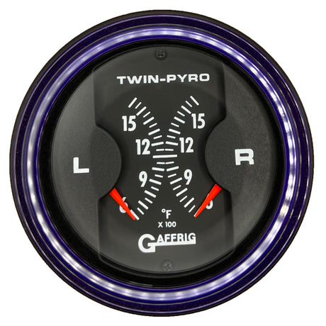 GAFFRIG 3 INCH ELECTRIC DUAL PYROMETER BLACK / PURPLE