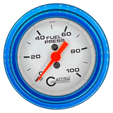GAFFRIG 2 INCH MECHANICAL FUEL PRESSURE 0-100 PSI GAUGE STEP RIM (002) / BLUE / WHITE