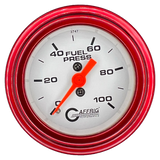 GAFFRIG 2 INCH MECHANICAL FUEL PRESSURE 0-100 PSI GAUGE STEP RIM (002) / RED / WHITE