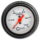 GAFFRIG 2 INCH MECHANICAL FUEL PRESSURE 0-100 PSI GAUGE STEP RIM (002) / BLACK / WHITE