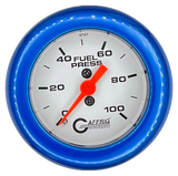 GAFFRIG 2 INCH MECHANICAL FUEL PRESSURE 0-100 PSI GAUGE FAT RIM (218) / BLUE / WHITE
