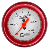GAFFRIG 2 INCH MECHANICAL FUEL PRESSURE 0-100 PSI GAUGE FAT RIM (218) / RED / WHITE