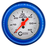 GAFFRIG 2 INCH MECHANICAL FUEL PRESSURE GAUGE 0-60 PSI GAUGE FAT RIM (218) / BLUE / WHITE