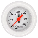 GAFFRIG 2 INCH MECHANICAL FUEL PRESSURE GAUGE 0-60 PSI GAUGE FAT RIM (218) / WHITE / WHITE