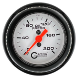 GAFFRIG 2 INCH MECHANICAL OIL PRESSURE 0-200 PSI GAUGE FAT RIM (218) / BLACK / WHITE