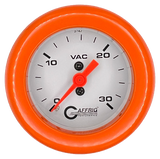 GAFFRIG 2 INCH MECHANICAL VACUUM 0-30 HG GAUGE FAT RIM (218) / ORANGE / WHITE