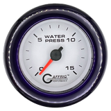 GAFFRIG 2 INCH MECHANICAL WATER PRESSURE 0-15 PSI GAUGE FAT RIM (218) / PURPLE / WHITE