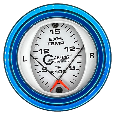 GAFFRIG 2 INCH MECHANICAL DIAL PYROMETER 600-1600 F STEP RIM (002) / BLUE / WHITE