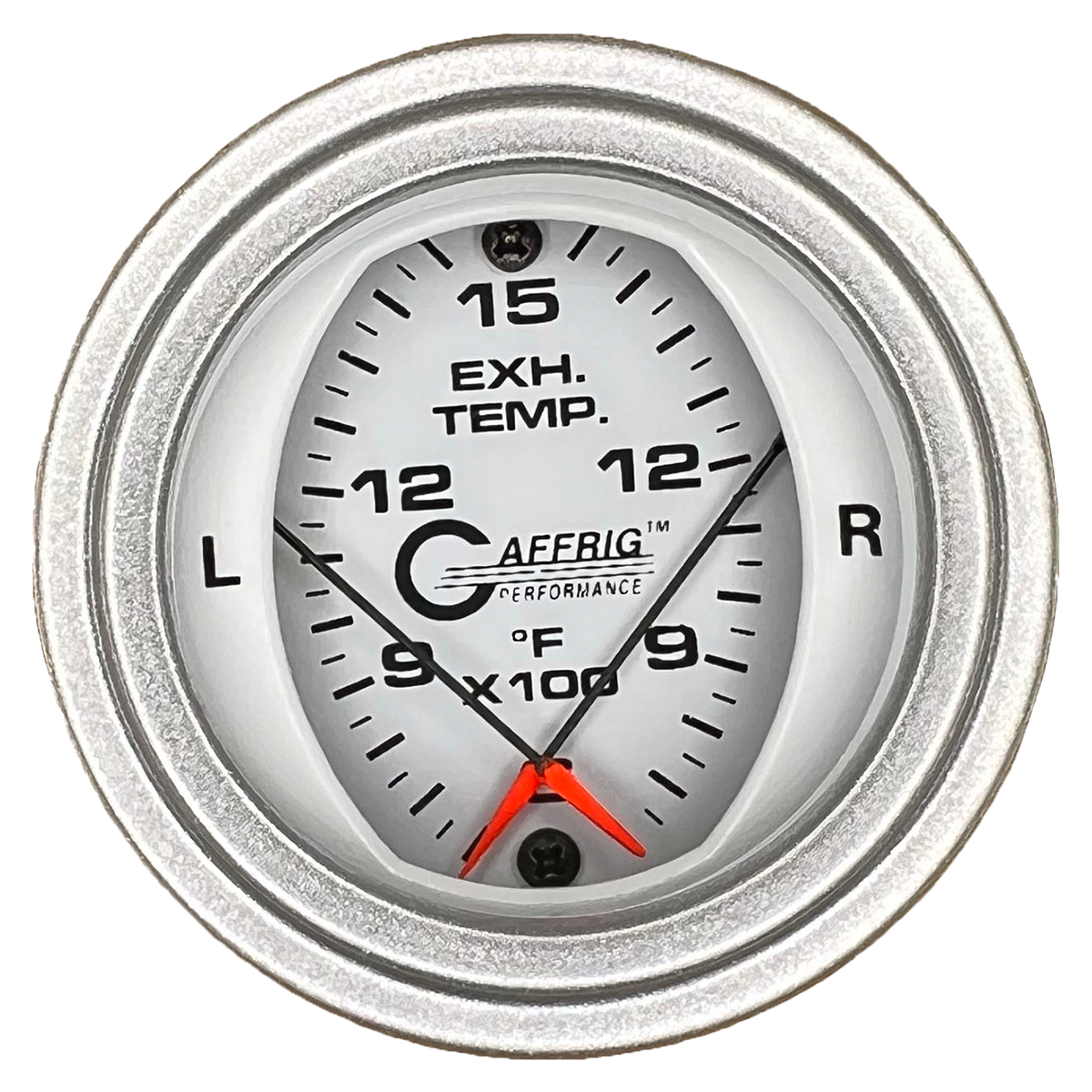 GAFFRIG 2 INCH MECHANICAL DIAL PYROMETER 600-1600 F STEP RIM (002) / PLATINUM / WHITE