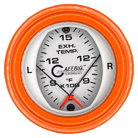 GAFFRIG 2 INCH MECHANICAL DIAL PYROMETER 600-1600 F STEP RIM (002) / ORANGE / WHITE