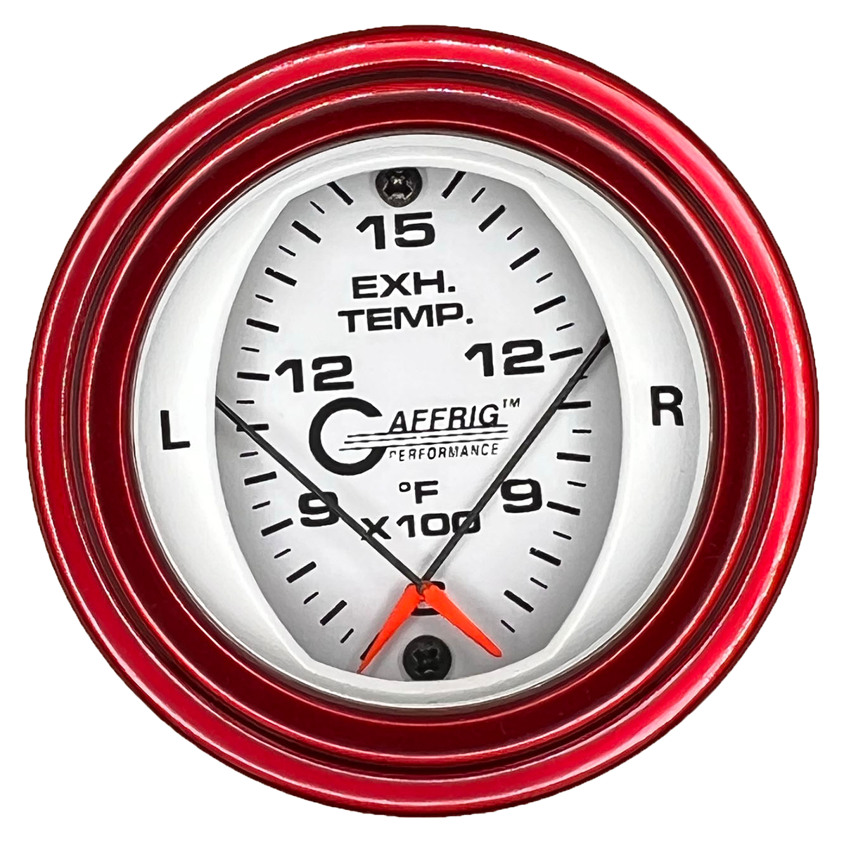 GAFFRIG 2 INCH MECHANICAL DIAL PYROMETER 600-1600 F STEP RIM (002) / RED / WHITE