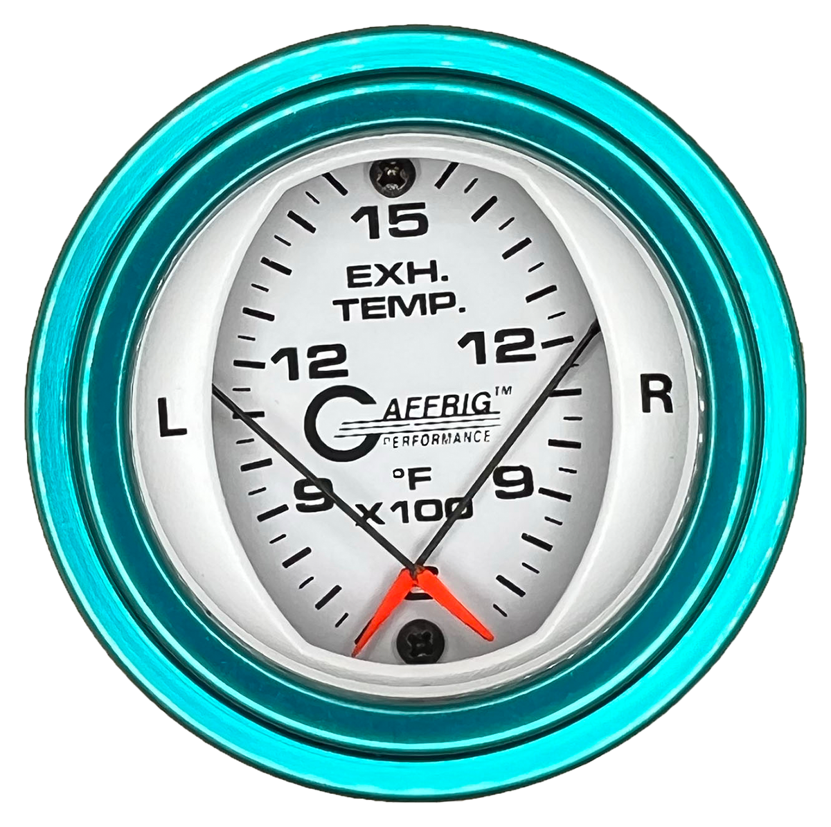 GAFFRIG 2 INCH MECHANICAL DIAL PYROMETER 600-1600 F STEP RIM (002) / TEAL / WHITE