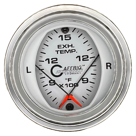 GAFFRIG 2 INCH MECHANICAL DIAL PYROMETER 600-1600 F STEP RIM (002) / CHROME/POLISHED / WHITE