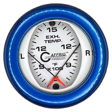 GAFFRIG 2 INCH MECHANICAL DIAL PYROMETER 600-1600 F FAT RIM (218) / BLUE / WHITE