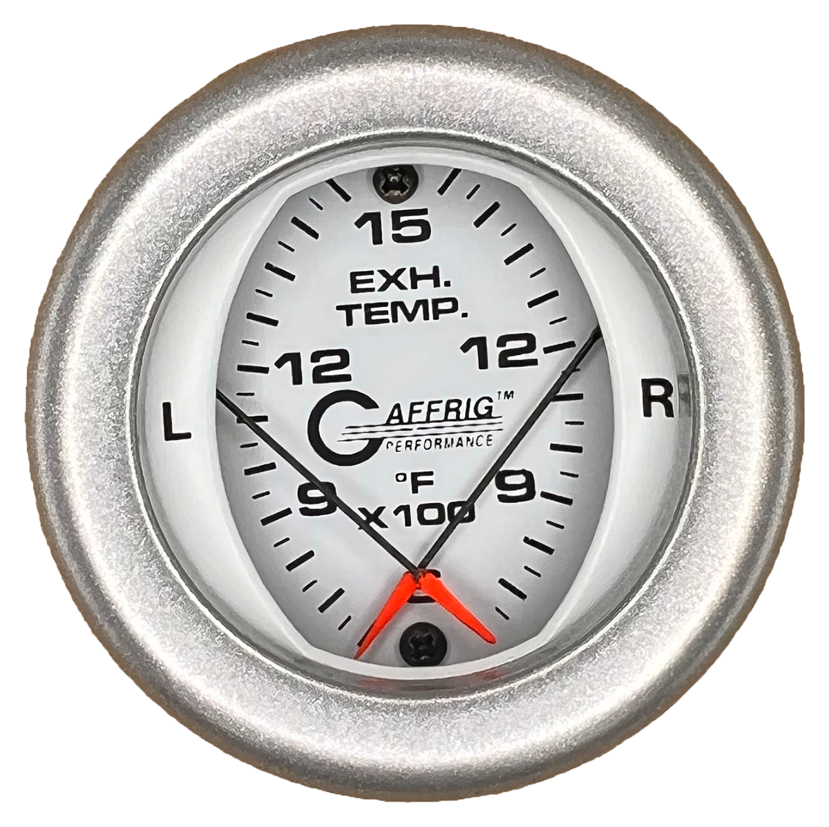 GAFFRIG 2 INCH MECHANICAL DIAL PYROMETER 600-1600 F FAT RIM (218) / PLATINUM / WHITE